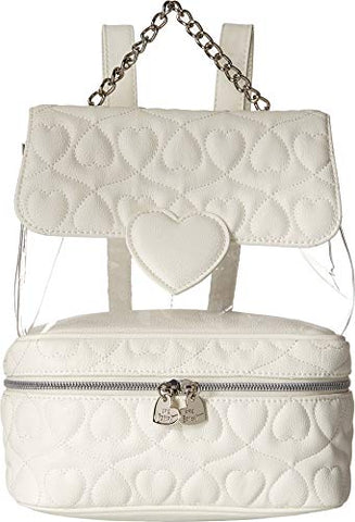 Betsey Johnson Women's Clear Backpack White One Size