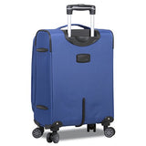 Dejuno Everest 3-Piece Expandable Spinner Combination Lock Luggage Set-Navy, Blue