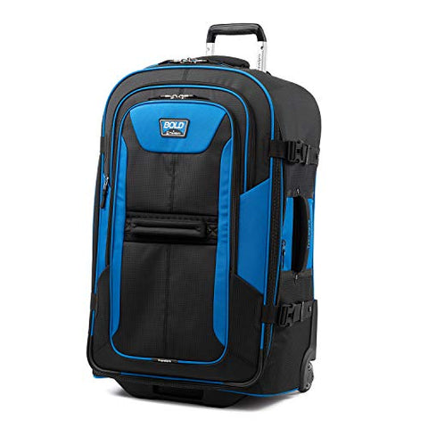 Travelpro Bold 28” Expandable Rollaboard, Large Checked Luggage, Blue/Black