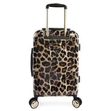 BEBE Women's Adriana 21" Hardside Carry-on Spinner Luggage, Leopard