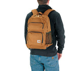 Carhartt Legacy Standard Work Backpack with Padded Laptop Sleeve and Tablet Storage, Carhartt Brown