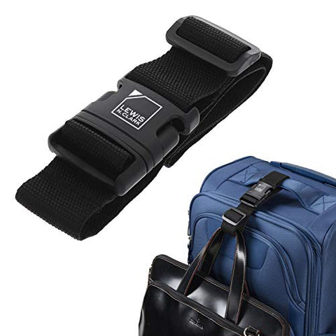 Lewis N. Clark Add-A-Bag Travel Luggage Strap, Black, One Size