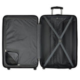 Elite Luggage 3-Piece Hardside Spinner Luggage Set, Silver