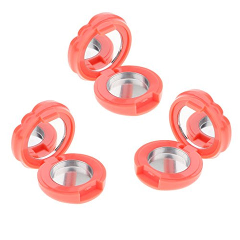 Baoblaze 3 Pieces Beauty Rose Flower Design Empty Makeup Case,Lip Gloss Lipstick Balm Cream DIY