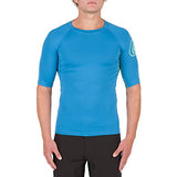Volcom Men's Vibes Short Sleeve Rashguard, Deep Water, X-Small