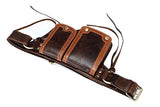 Vicenzo Leather Ronny Leather Waist Bag Fanny Pack (Dark Brown)