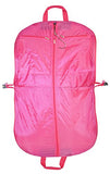 Ever Moda Hanging Garment Bag, Pink Grey Quatrefoil Moroccan (40-inch)