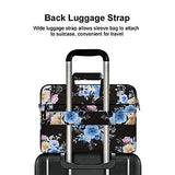 MOSISO Laptop Shoulder Bag Compatible with MacBook Pro/Air 13 inch, 13-13.3 inch Notebook Computer, Polyester Trumpet Creeper Carrying Briefcase Sleeve with Trolley Belt