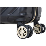 Kenneth Cole Reaction Women's Madison Square Hardside Chevron Expandable Luggage, Black, 20-Inch Carry On