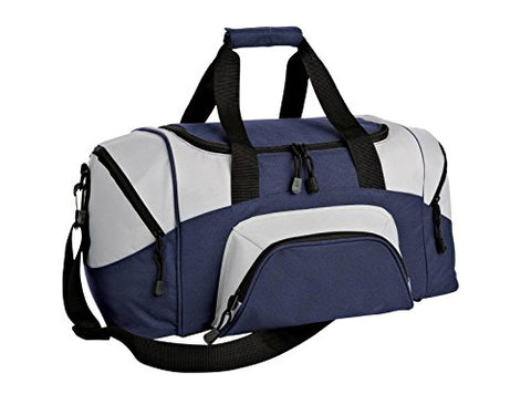 Port & Company Luggage-And-Bags Improved Colorblock Small Sport Osfa Navy/ Grey