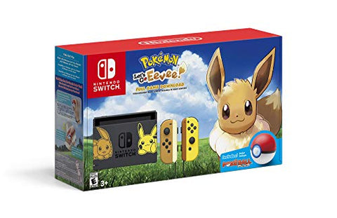 Nintendo Switch Console Bundle - Pikachu & Eevee Edition with Pokemon: Let's Go, Eevee! + Poke Ball Plus