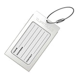 Luggage Tag Business Card Holder Tufftaag Single Travel Id Bag Tag - Silver