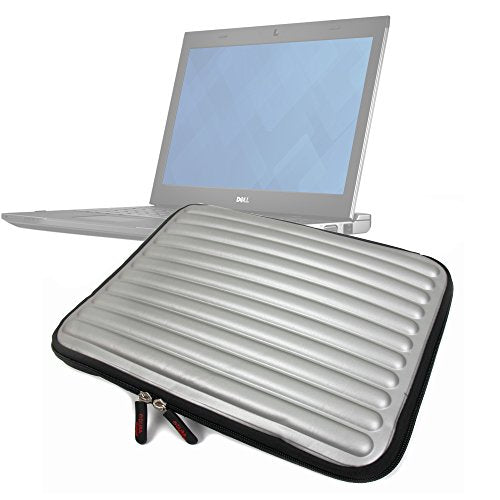 Duragadget Shock-Absorbing, Water-Resistant, Protective Memory Foam Laptop Case In Silver For
