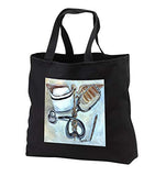 Melissa A. Torres Art Nursing - Image of Nurses cap with caduceus,pen,and stethoscope - Tote Bags -