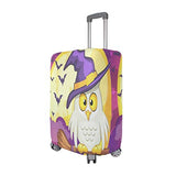 Suitcase Cover Halloween Owl And Moon Luggage Cover Travel Case Bag Protector for Kid Girls