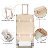 COTRUNKAGE Small 20" Vintage Luggage Set 2 Pieces Carry On Suitcase for Womens (Gold, 20" & 13")