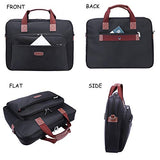 Ronts Black Nylon 14" Laptop Messenger Bag for Men Briefcase Business a4 Shoulder Work Tote Attache