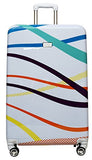 Nicole Miller Rainbow 28" Hard-Sided Luggage Spinner (White)