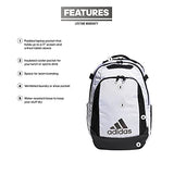 adidas Unisex 5-Star Team Backpack, White/Black, ONE SIZE