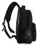 Multi leisure backpack,Single Black Basketball On, travel sports School bag for adult youth College Students