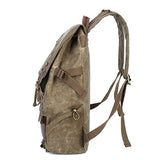 Canvas Backpack, Aidonger Vintage Canvas School Backpack Hiking Travel Rucksack Fits 15'' Laptop