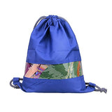 Waterproof Drawstring Beach Tote Shoulder Bag School Travel Dance Sack Backpack