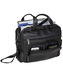 Kenneth Cole Reaction Colombian Leather Dual Compartment Expandable 15.6" Laptop Portfolio, Black