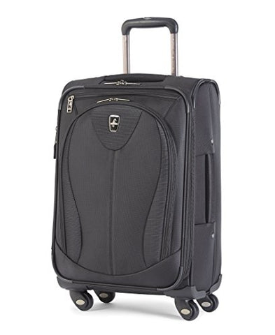 Atlantic Luggage Ultra Lite 3 21 Inch Expandable Spinner, Black, One Size