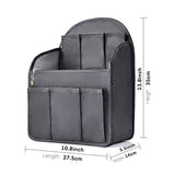 Bag in Bag Shoulders Bag Rucksack Insert Backpack Organizer fit MCM,Black (Large)