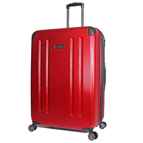 Kenneth Cole Reaction 8 Wheelin Expandable Luggage Spinner Suitcase Medium 25" (Red)