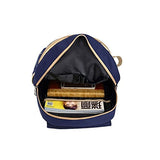 Girls' Canvas Backpack Set 3 Pieces Patterned Bookbag Laptop School Backpack (black)