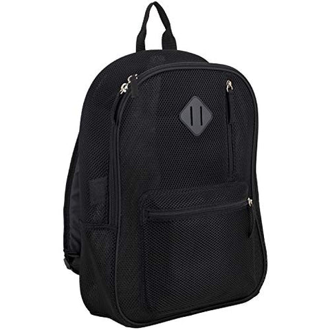 Eastsport Active Semi Transparent Soft Comfortable Mesh Backpack, Black