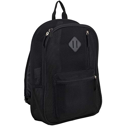 Eastsport Active Semi Transparent Soft Comfortable Mesh Backpack, Black