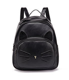 Diomo Mini Women Backpacks Cute Cat Kids Girls Daypack Rucksack Small Bags (Mini, Black)