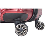 Kenneth Cole Reaction Wave Rush 28" Lightweight Hardside PET 8-Wheel Spinner Expandable Checked Suitcase, Warm Red