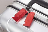 Travelambo Aluminum Luggage Tag Bag Tags 2 pcs Set (Red)
