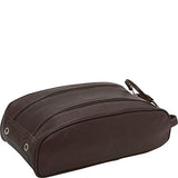 Piel Leather Double Compartment Shoe Bag, Saddle, One Size