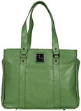 Kenneth Cole Reaction Hit Women's Pebbled Faux Leather Triple Compartment 15" Laptop Business Tote, Kelly Green