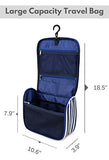 7Senses Hanging Toiletry Bag - Large Capacity Travel Bag for Women and Men - Toiletry Kit, Cosmetic Bag, Makeup Bag - Travel Accessories,Navy Blue