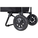 Kenneth Cole Reaction Polyester 2-Wheel Urban Shopping Cart with Removable Shopping Bag, Black