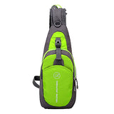 ABage Crossbody Hiking Backpack Waterproof Sling Daypack Back Pack Side Travel Gym Bag, Green