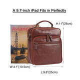 Banuce Small Vintage Full Grain Italian Leather Messenger Bag for Men Tote Satchels Crossbody Bag