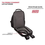 SWISSGEAR SA1923B BLACK/SILVER TSA Friendly ScanSmart Laptop Backpack - Fits Most 15 Inch Laptops and Tablets