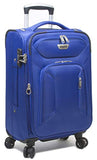 Dejuno Cirrus Lightweight Nylon 3-Piece Spinner Luggage Set-Blue