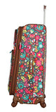 Lily Bloom Luggage Set 4 Piece Suitcase Collection With Spinner Wheels For Woman (Playful Garden)