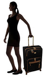 Steve Madden Luggage 3 Piece Softside Spinner Suitcase Set Collection (One Size, Harlo Black)