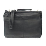 Piel Leather Double Executive Computer Bag, Black, One Size