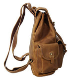 Polare Thick Genuine Leather Backpack Vintage College Laptop Bag