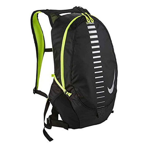 Nike Course Running Backpack For Men And Women In Black And Volt Green