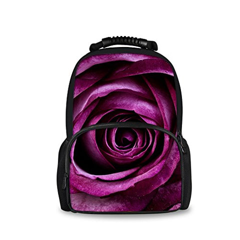 Bigcardesigns Women Ladies Backpack Floral Printed School Bag for Teen Girls